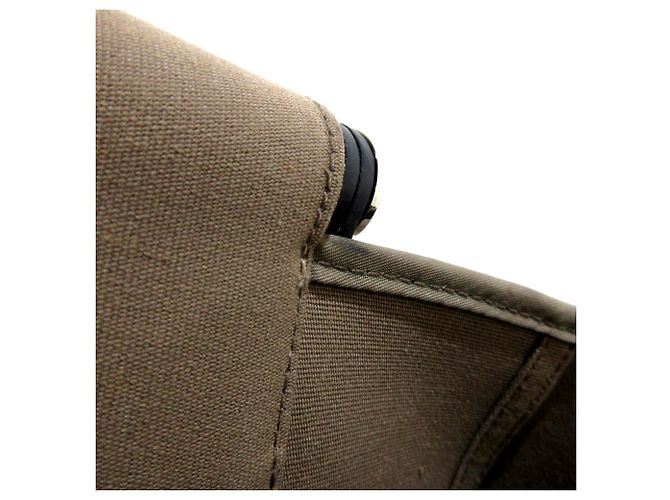 Hermès Hermes Brown Cabag Elan Canvas Satchel Marrone Beige - vista 9