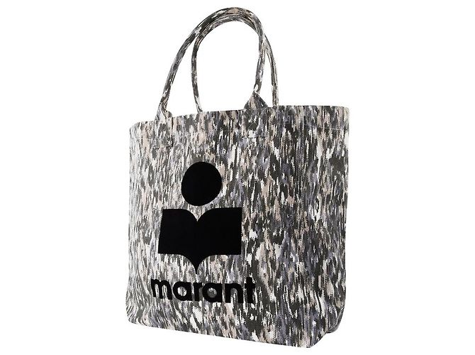 Isabel Marant Borsa Yenky in Cotone e Tela Grigia - vista 2