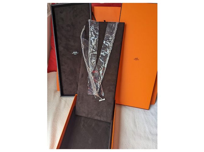 Hermès Farandole 160 Collana Lunga cm Argento 925 scatola Nuovo di zecca Silver hardware - vista 2