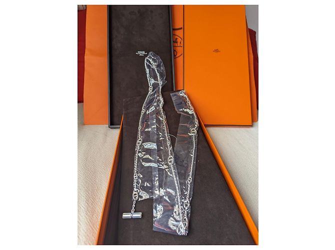 Hermès Farandole 160 Collana Lunga cm Argento 925 scatola Nuovo di zecca Silver hardware - vista 4