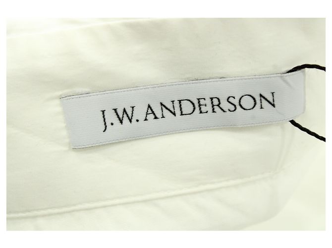 JW Anderson J.W. Anderson Printed Button Down Shirt in White Cotton - view 3