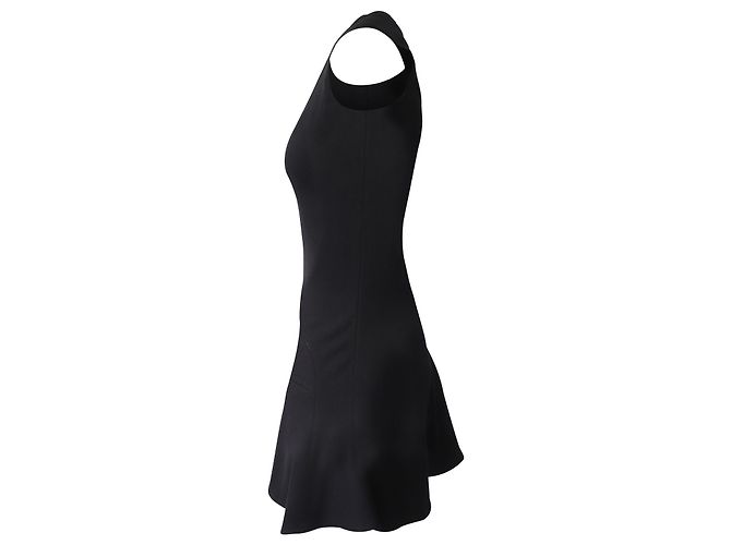 Alaïa Alaia Ärmelloses geriffeltes Minikleid aus schwarzer Wolle - Ansicht 2
