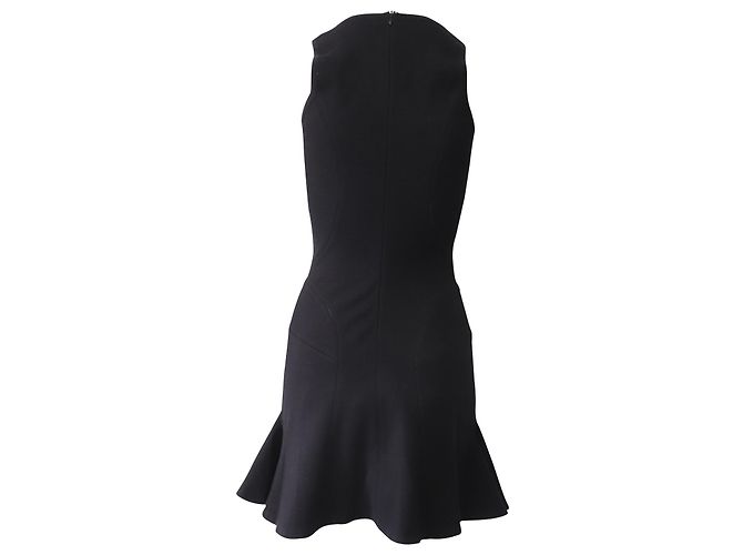 Alaïa Alaia Ärmelloses geriffeltes Minikleid aus schwarzer Wolle - Ansicht 3