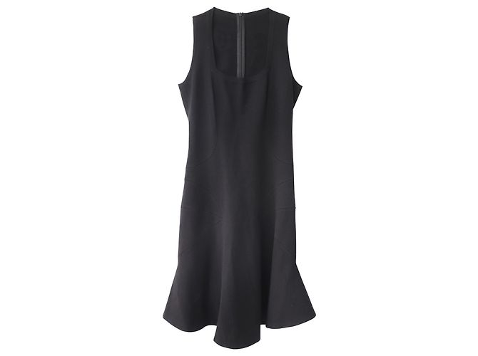 Alaïa Alaia Ärmelloses geriffeltes Minikleid aus schwarzer Wolle - Ansicht 4