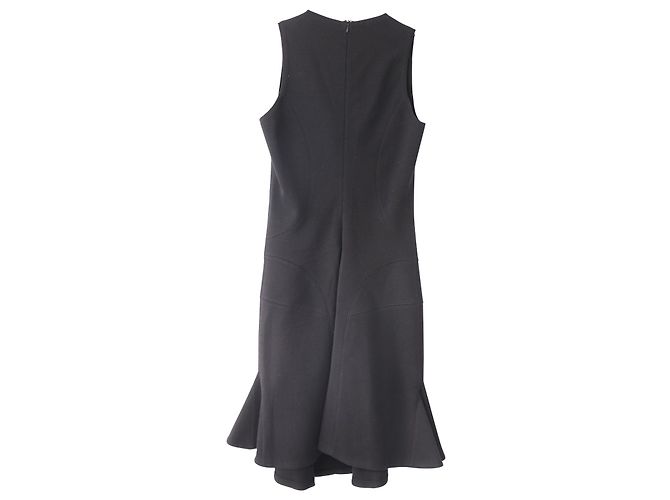 Alaïa Alaia Ärmelloses geriffeltes Minikleid aus schwarzer Wolle - Ansicht 5