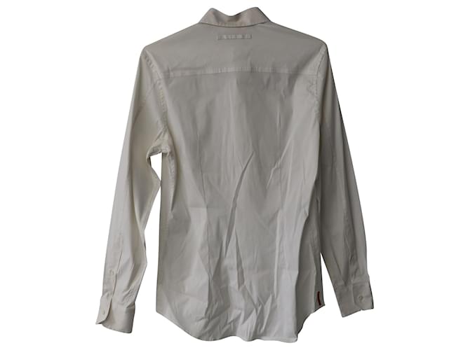 Camicia Prada a maniche lunghe in cotone bianco - vista 2