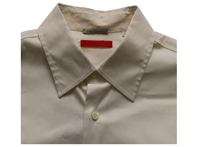 Camicia Prada a maniche lunghe in cotone bianco - vista 3