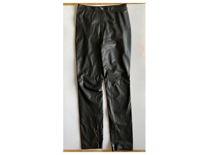 Chanel Calça de couro Preto - vista 2