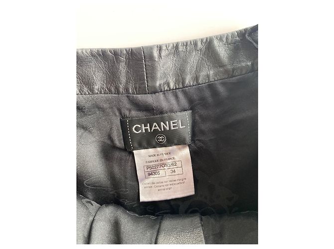 Chanel Calça de couro Preto - vista 4