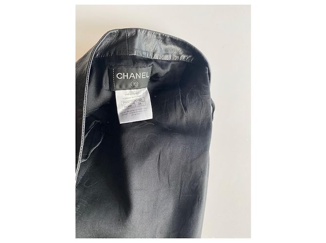 Chanel Calça de couro Preto - vista 5