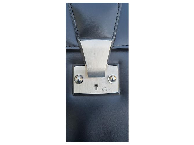 Cartier Valigetta in pelle nera Nero - vista 2