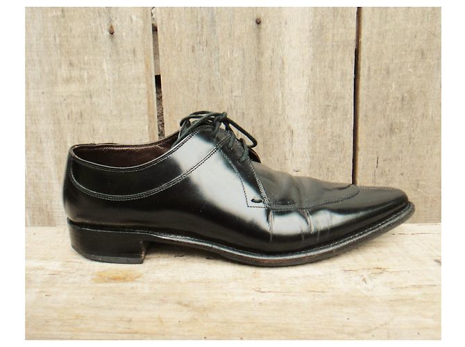 Décolleté derby Paraboot in pelle verniciata nera 37 Nero - vista 4