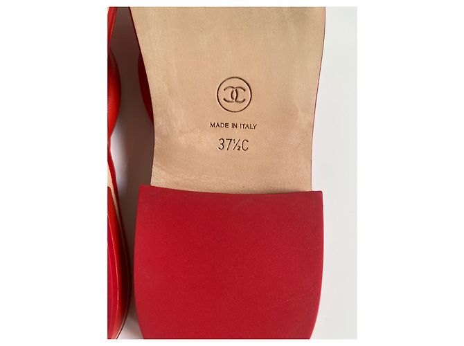 Sandali Chanel in pelle rossa Rosso - vista 14