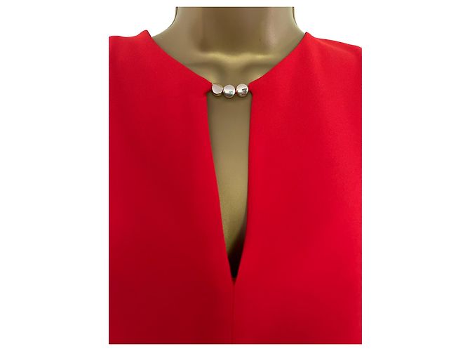 Mono Marc Cain Waterfall Back Naranja con Top Verde oliva - vista 3