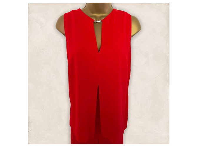 Mono Marc Cain Waterfall Back Naranja con Top Verde oliva - vista 4