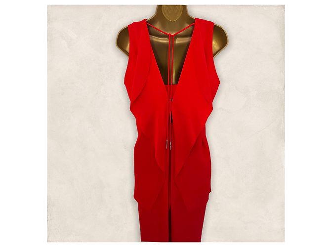 Mono Marc Cain Waterfall Back Naranja con Top Verde oliva - vista 7