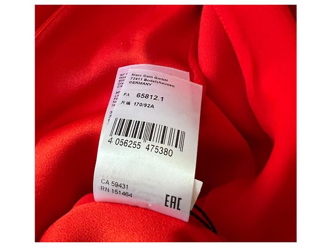 Mono Marc Cain Waterfall Back Naranja con Top Verde oliva - vista 9