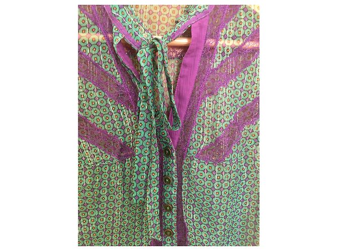 Dolce & Gabbana Geometric Pattern Gold Thread Shirt Multiple colors Golden - view 3