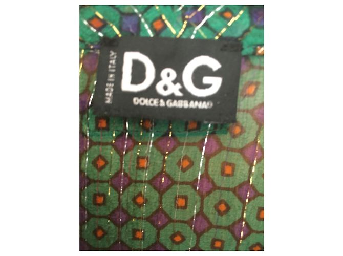 Dolce & Gabbana Geometric Pattern Gold Thread Shirt Multiple colors Golden - view 5