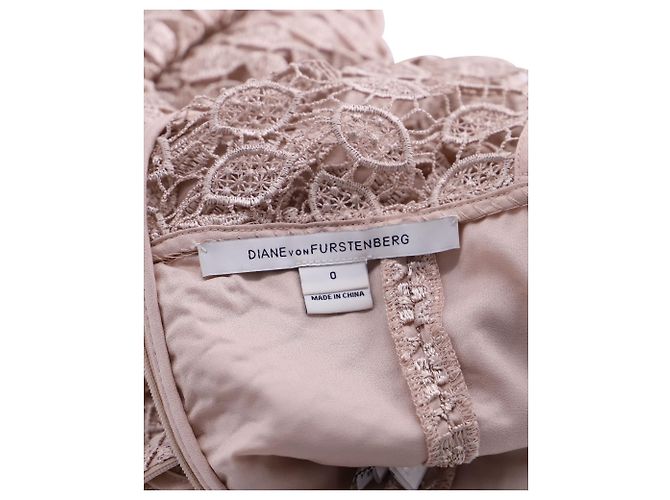 Diane Von Furstenberg Spitzenkleid aus rosafarbenem Polyester Pink - Ansicht 4