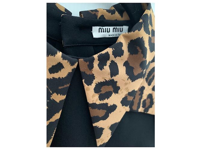 Top Miu Miu de viscosa negro - vista 2