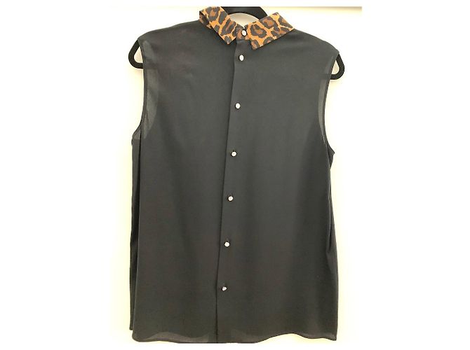 Top Miu Miu de viscosa negro - vista 3