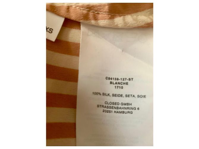 Top de seda Closed Beige XS - vista 6