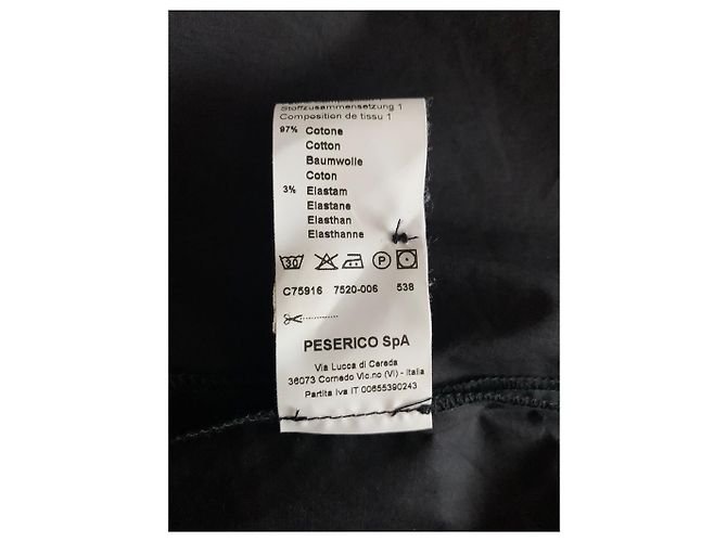 Vestido Peserico negro de algodón y elastano - vista 12