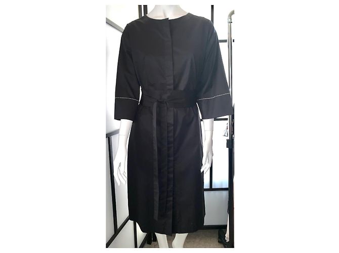 Vestido Peserico negro de algodón y elastano - vista 2