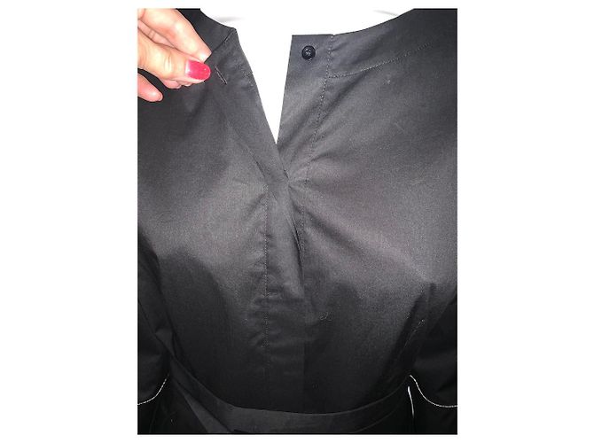 Vestido Peserico negro de algodón y elastano - vista 4