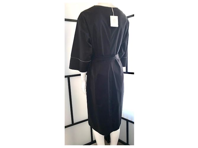 Vestido Peserico negro de algodón y elastano - vista 6