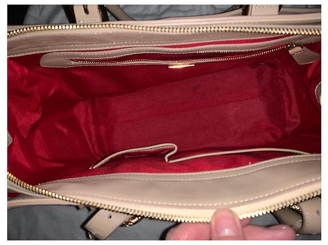 Borsa a mano Christian Louboutin in pelle beige - vista 12