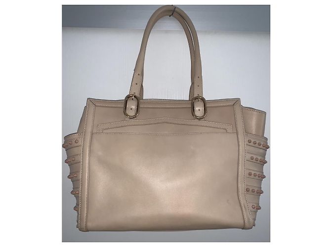 Borsa a mano Christian Louboutin in pelle beige - vista 2