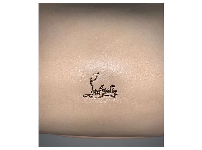 Borsa a mano Christian Louboutin in pelle beige - vista 3