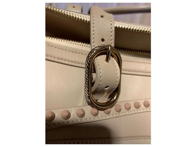 Borsa a mano Christian Louboutin in pelle beige - vista 6