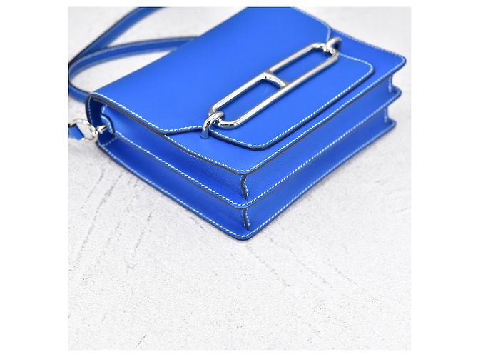 Hermès Evercolor Sac Roulis 23 Blu - vista 3
