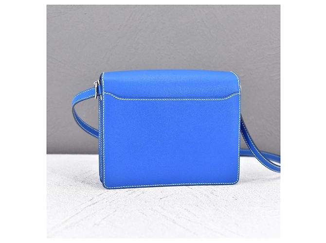 Hermès Evercolor Sac Roulis 23 Blu - vista 6