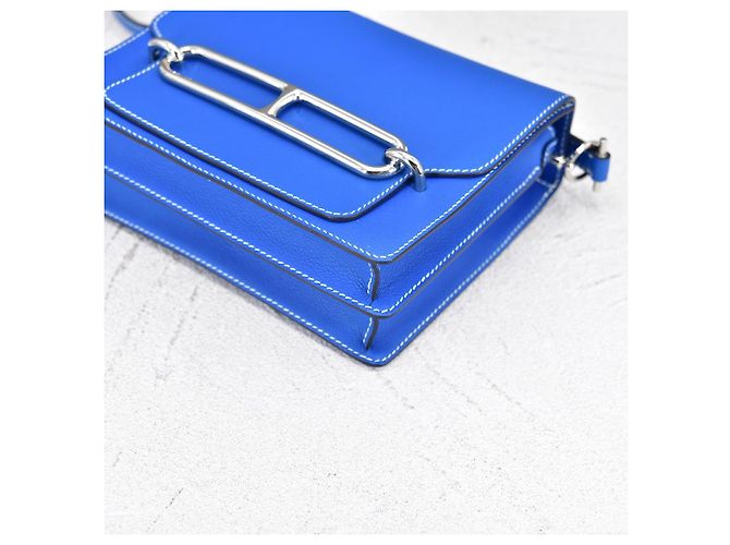 Hermès Evercolor Sac Roulis 23 Blu - vista 7
