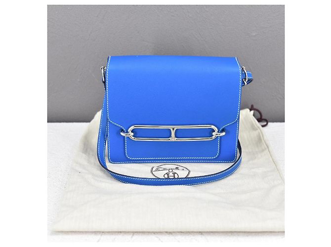 Hermès Evercolor Sac Roulis 23 Blu - vista 8