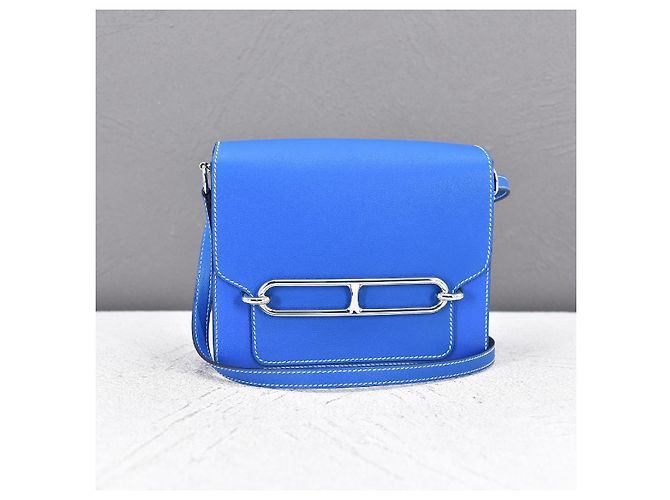 Hermès Evercolor Sac Roulis 23 Blu - vista 9
