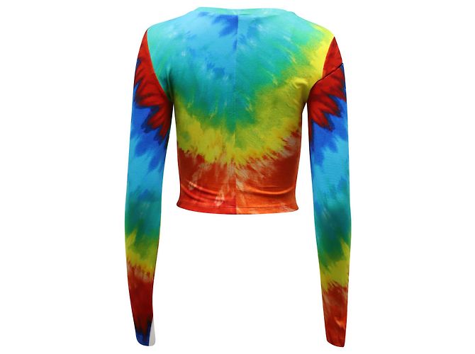 Alice + Olivia Alice & Olivia Delaina Tie-Dye Top aus mehrfarbiger Baumwolle - Ansicht 2
