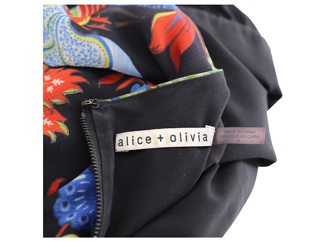 Alice + Olivia Cay Blumenkleid aus mehrfarbigem Polyester - Ansicht 4