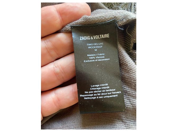 Top de viscosa marrón con bordado Zadig & Voltaire Castaño - vista 3