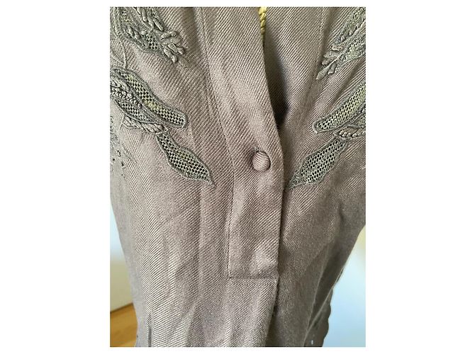Top de viscosa marrón con bordado Zadig & Voltaire Castaño - vista 4