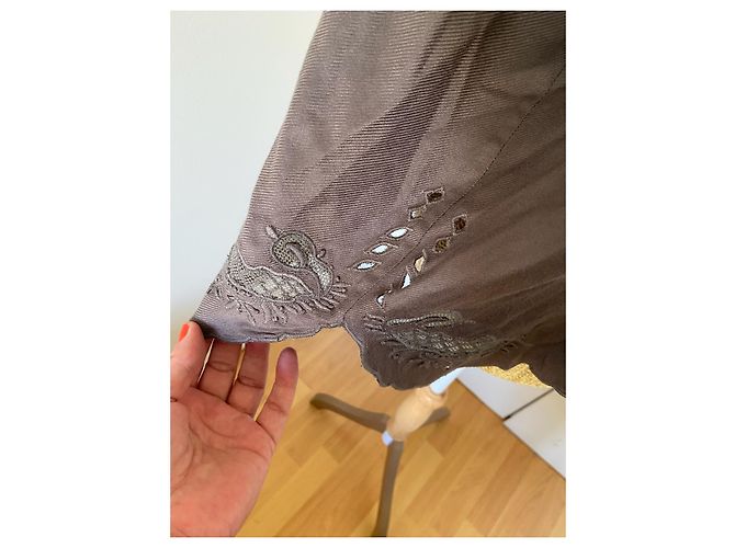 Top de viscosa marrón con bordado Zadig & Voltaire Castaño - vista 7
