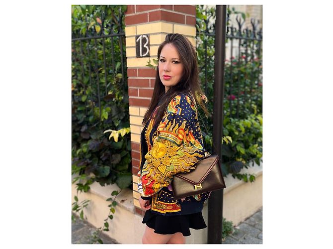 Bellissima borsa Hermès Lydie Marrone Bordò - vista 12