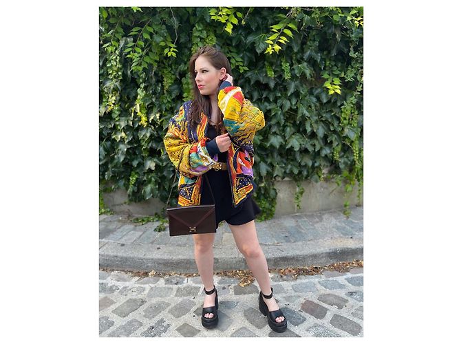 Bellissima borsa Hermès Lydie Marrone Bordò - vista 13