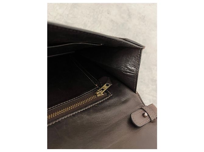 Bellissima borsa Hermès Lydie Marrone Bordò - vista 14