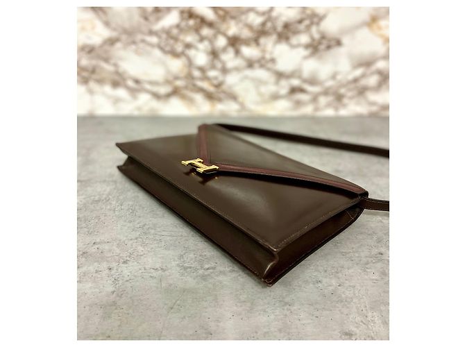 Bellissima borsa Hermès Lydie Marrone Bordò - vista 6