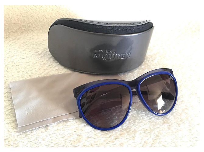 Gafas de sol Alexander McQueen azules de acetato - vista 2